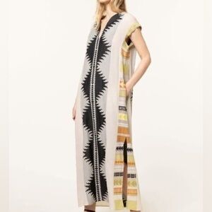 Anthropologie x Devotion Twins Arkoudi Kaftan Maxi Dress Small